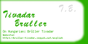 tivadar bruller business card