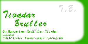 tivadar bruller business card